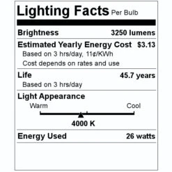 Eiko LED Troffer (09707) 7 Eiko LED Troffer (09707) -Light Bulbs Shop 09707 Lighting Facts Labelmd