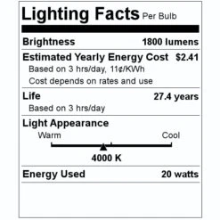 Satco LED Light Engine Kit (09784) -Light Bulbs Shop 09784 Lighting Facts Labelmd