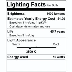 Keystone LED Light Bulb (10179) -Light Bulbs Shop 10179 Lighting Facts Labelmd