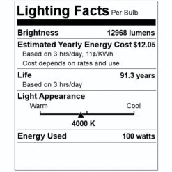 Halco LED Round High Bay (10253) -Light Bulbs Shop 10253 Lighting Facts Labelmd