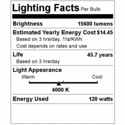 Eiko LED Light (10258) -Light Bulbs Shop 10258 Lighting Facts Labelmd