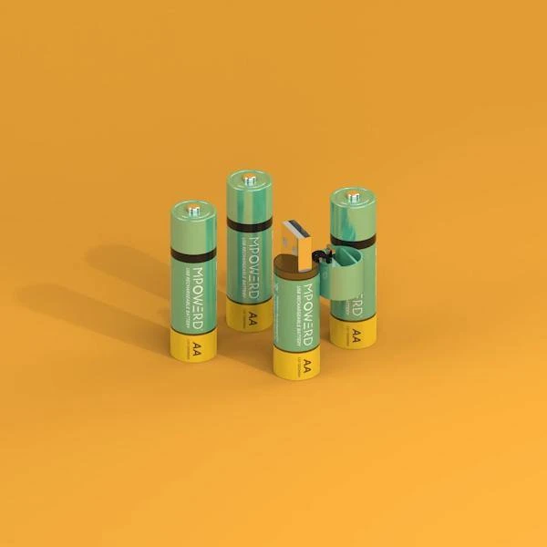 MPOWERD AA USB Rechargeable Batteries (4 Pack) (10317) 5 MPOWERD AA USB Rechargeable Batteries (4 Pack) (10317) - Image 3