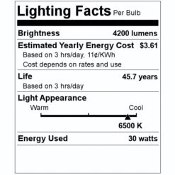 Eiko LED Tube (10483) -Light Bulbs Shop 10483 Lighting Facts Labelmd