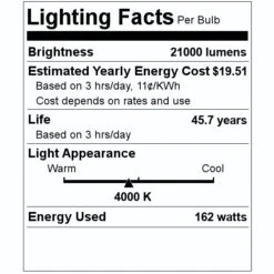 Eiko LED High Bay (10579) 7 Eiko LED High Bay (10579) -Light Bulbs Shop 10579 Lighting Facts Labelmd