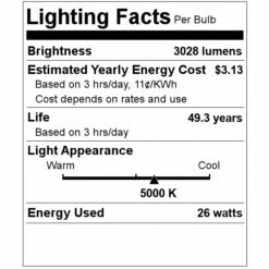 Eiko LED Strip Light Fixture (11098) -Light Bulbs Shop 11098 Lighting Facts Labelmd