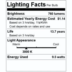 Satco LED Light Bulb (10 Pack) (11410) 7 Satco LED Light Bulb (10 Pack) (11410) -Light Bulbs Shop 11410 Lighting Facts Labelmd