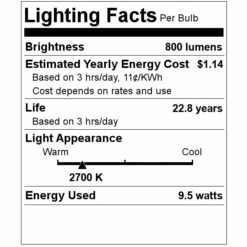 Satco LED Light Bulb (11540) 7 Satco LED Light Bulb (11540) -Light Bulbs Shop 11540 Lighting Facts Labelmd