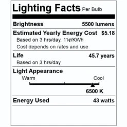 Satco LED Light Bulb (11925) 7 Satco LED Light Bulb (11925) -Light Bulbs Shop 11925 Lighting Facts Labelmd