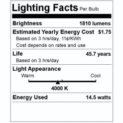 Keystone LED Light Bulb (12098) 7 Keystone LED Light Bulb (12098) -Light Bulbs Shop 12098 Lighting Facts Labelmd