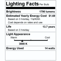 Keystone LED Light Bulb (12271) -Light Bulbs Shop 12271 Lighting Facts Labelmd