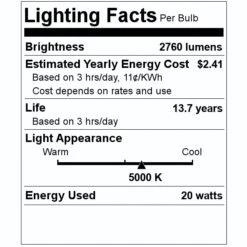 Keystone LED Light Bulb (12277) -Light Bulbs Shop 12277 Lighting Facts Labelmd