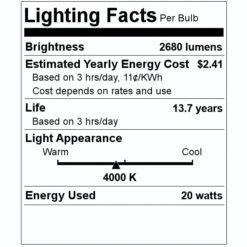 Keystone LED Light Bulb (12280) -Light Bulbs Shop 12280 Lighting Facts Labelmd