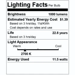 Keystone LED Reflector Flood Light Bulb (12390) -Light Bulbs Shop 12390 Lighting Facts Labelmd