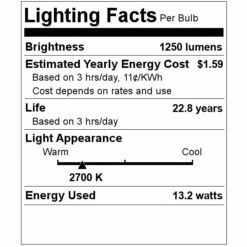 Keystone LED Reflector Narrow Flood Light Bulb (12402) -Light Bulbs Shop 12402 Lighting Facts Labelmd