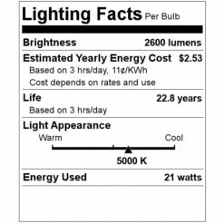 Maxlite LED Light Bulb (12645) -Light Bulbs Shop 12645 Lighting Facts Labelmd