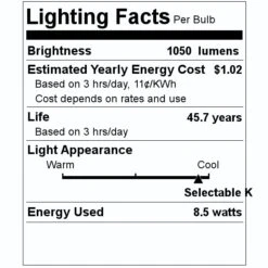 Eiko LED Light Bulb (12867) -Light Bulbs Shop 12867 Lighting Facts Labelmd