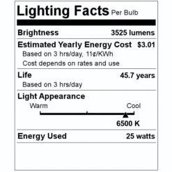 Satco LED Light Bulb (13103) 7 Satco LED Light Bulb (13103) -Light Bulbs Shop 13103 Lighting Facts Labelmd
