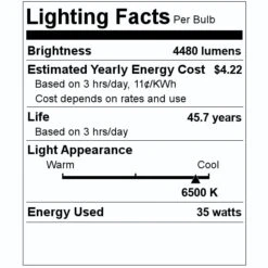 Satco LED Light Bulb (13111) -Light Bulbs Shop 13111 Lighting Facts Labelmd