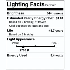 Nicor Recessed LED Light Fixture (13700) -Light Bulbs Shop 13700 Lighting Facts Labelmd