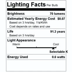 Feit Electric LED Light Bulb (13752) 7 Feit Electric LED Light Bulb (13752) -Light Bulbs Shop 13752 Lighting Facts Labelmd