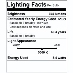 Nicor Recessed LED Light Fixture (13785) -Light Bulbs Shop 13785 Lighting Facts Labelmd