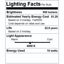 TCP LED Flood Light Bulb (15555) -Light Bulbs Shop 15555 Lighting Facts Labelmd