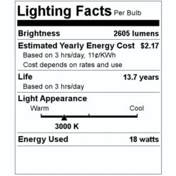 Feit Electric LED Light Bulb (15824) 7 Feit Electric LED Light Bulb (15824) -Light Bulbs Shop 15824 Lighting Facts Labelmd
