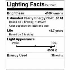 Satco LED Light Bulb (16409) -Light Bulbs Shop 16409 Lighting Facts Labelmd