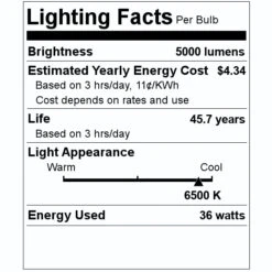 Satco LED Light Bulb (16411) -Light Bulbs Shop 16411 Lighting Facts Labelmd