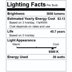 Satco LED Light Bulb (16419) -Light Bulbs Shop 16419 Lighting Facts Labelmd