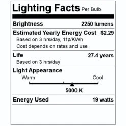 TCP LED Light Bulb (17063) -Light Bulbs Shop 17063 Lighting Facts Labelmd