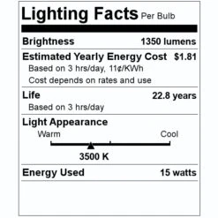 TCP LED Light Bulb (17276) 7 TCP LED Light Bulb (17276) -Light Bulbs Shop 17276 Lighting Facts Labelmd