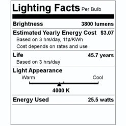 GE LED Light Bulb (19227) -Light Bulbs Shop 19227 Lighting Facts Labelmd