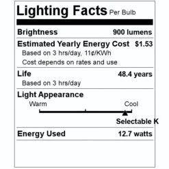 Nicor Recessed LED Light Fixture (19247) -Light Bulbs Shop 19247 Lighting Facts Labelmd
