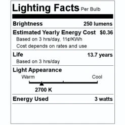 TCP LED Light Bulb (20783) -Light Bulbs Shop 20783 Lighting Facts Labelmd
