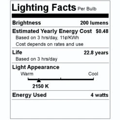 Satco Vintage Light Bulb (22432) 7 Satco Vintage Light Bulb (22432) -Light Bulbs Shop 22432 Lighting Facts Labelmd