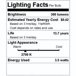 GE LED Light Bulb (23240) -Light Bulbs Shop 23240 Lighting Facts Labelmd