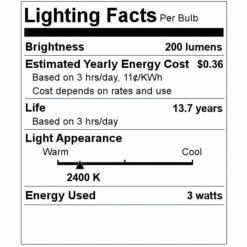 TCP LED Light Bulb (23816) 7 TCP LED Light Bulb (23816) -Light Bulbs Shop 23816 Lighting Facts Labelmd