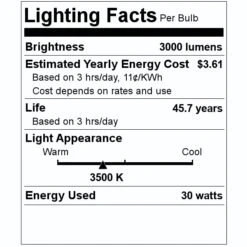 TCP LED Recessed Downlight (24725) -Light Bulbs Shop 24725 Lighting Facts Labelmd