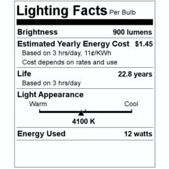 TCP LED Reflector Flood Retrofit (24780) -Light Bulbs Shop 24780 Lighting Facts Labelmd
