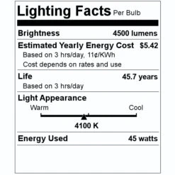TCP LED Recessed Downlight (25163) -Light Bulbs Shop 25163 Lighting Facts Labelmd