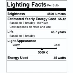 TCP LED Recessed Downlight (25257) -Light Bulbs Shop 25257 Lighting Facts Labelmd