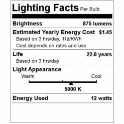 TCP LED Reflector Flood Retrofit (25685) -Light Bulbs Shop 25685 Lighting Facts Labelmd