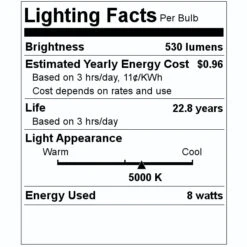 TCP LED Reflector Flood Retrofit (25693) -Light Bulbs Shop 25693 Lighting Facts Labelmd
