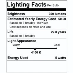 TCP LED Light Bulb (25977) 7 TCP LED Light Bulb (25977) -Light Bulbs Shop 25977 Lighting Facts Labelmd
