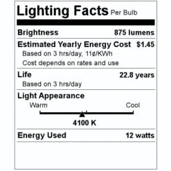 TCP LED Reflector Flood Retrofit (26742) -Light Bulbs Shop 26742 Lighting Facts Labelmd