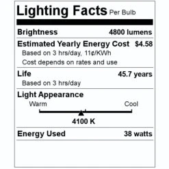 TCP LED Flat Panel (27345) 7 TCP LED Flat Panel (27345) -Light Bulbs Shop 27345 Lighting Facts Labelmd