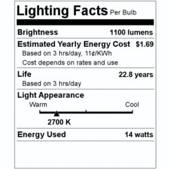 TCP LED Reflector Flood Retrofit (27429) -Light Bulbs Shop 27429 Lighting Facts Labelmd