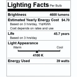 TCP LED Flat Panel (27486) 7 TCP LED Flat Panel (27486) -Light Bulbs Shop 27486 Lighting Facts Labelmd