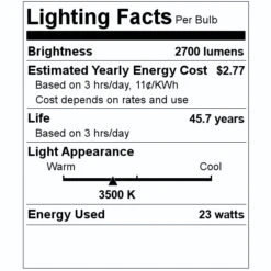 TCP LED Flat Panel (27494) 7 TCP LED Flat Panel (27494) -Light Bulbs Shop 27494 Lighting Facts Labelmd